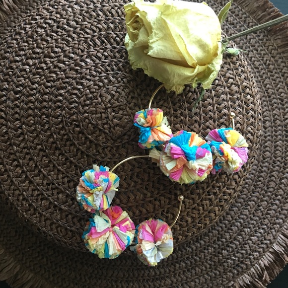 Jewelry - Ready to party multi color hoop earrings